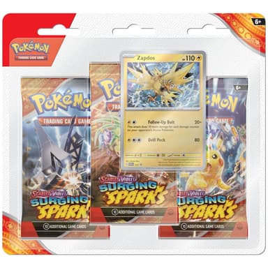 Pokemon TCG Surging Sparks 3 Pack Blister