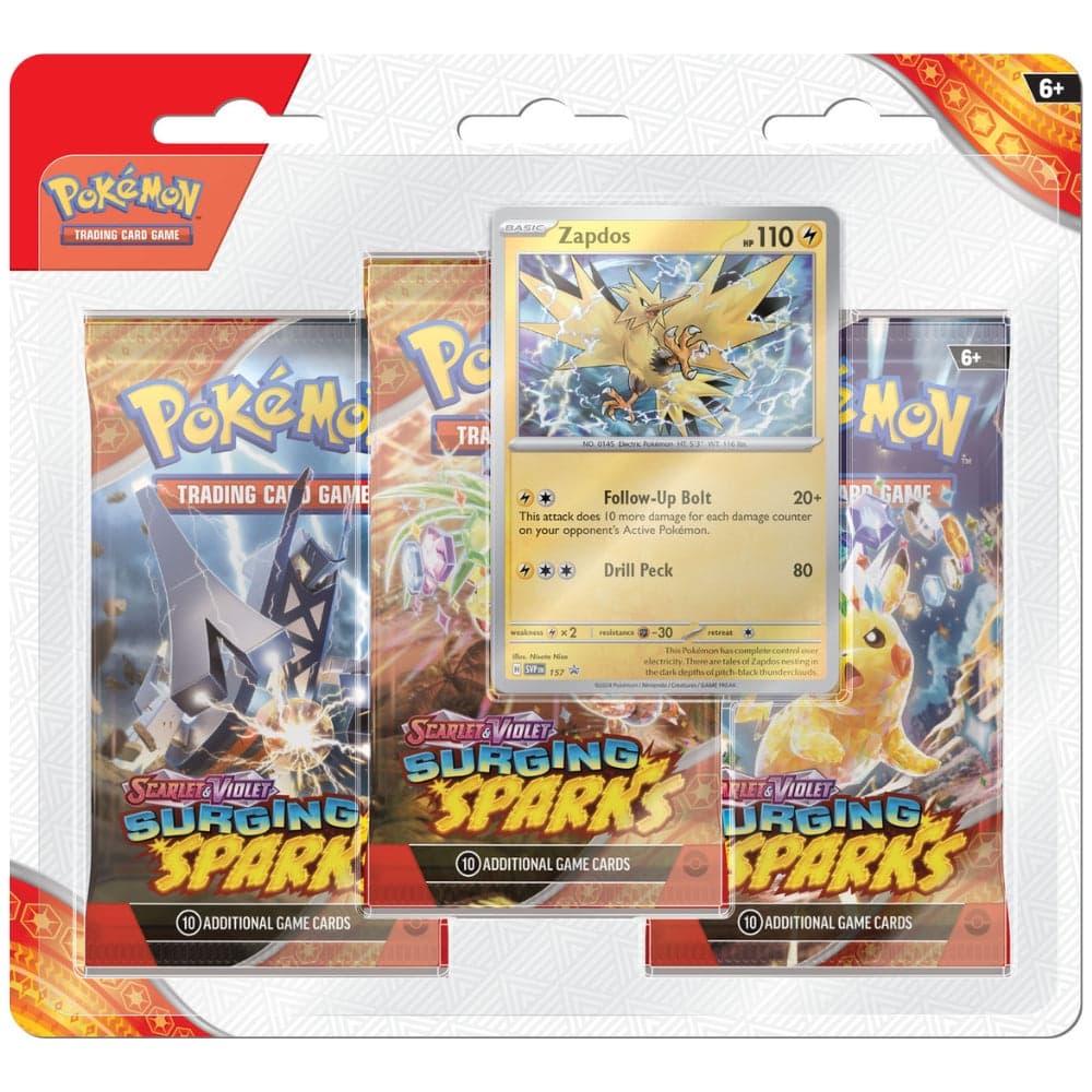 Pokemon TCG Surging Sparks 3 Pack Blister